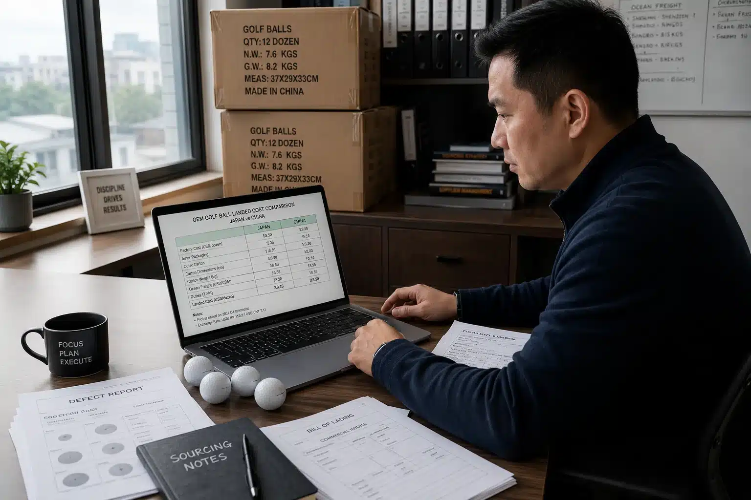 OEM golf balls export OEM golf balls in office landed cost comparison for export sourcing