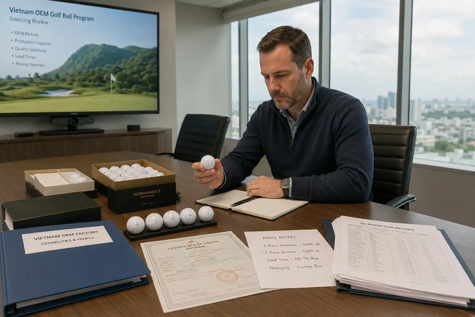 OEM golf balls sourcing OEM golf balls in Vietnam sourcing review for low MOQ quality control