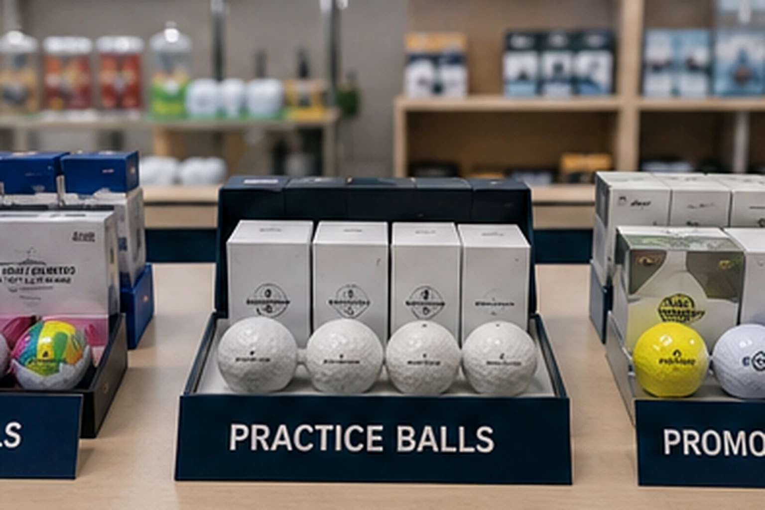 Custom Practice Golf Balls custom practice golf balls displayed with branded packaging for wholesale buyers