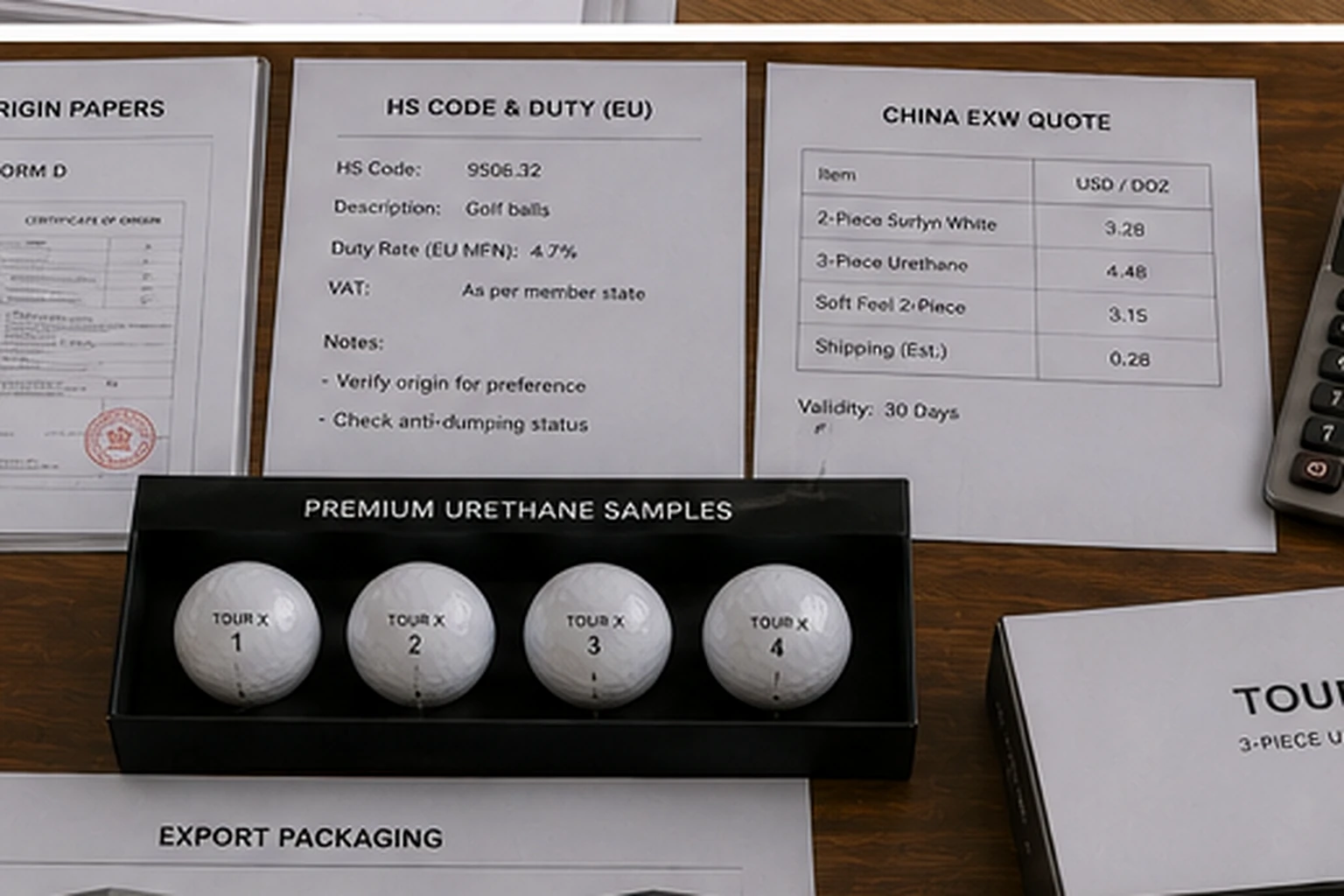 OEM Golf Balls Export OEM premium urethane golf balls with China EXW quote and export packaging