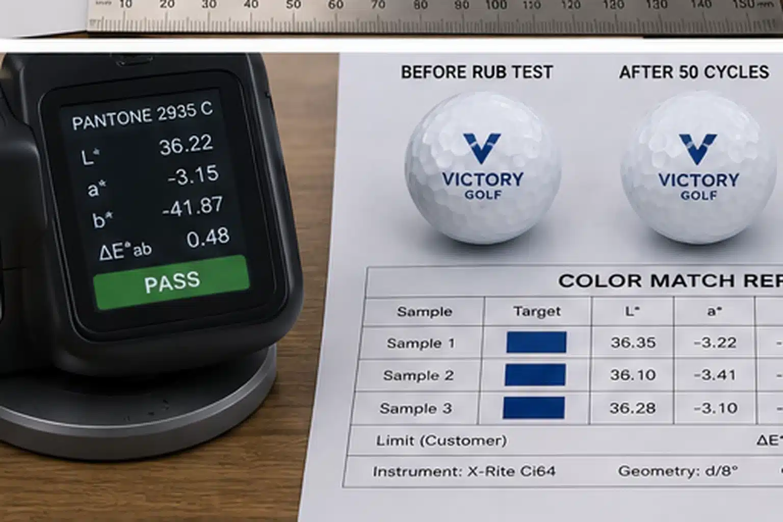 Custom Printed Golf Balls custom printed golf balls with color match report for OEM quality control