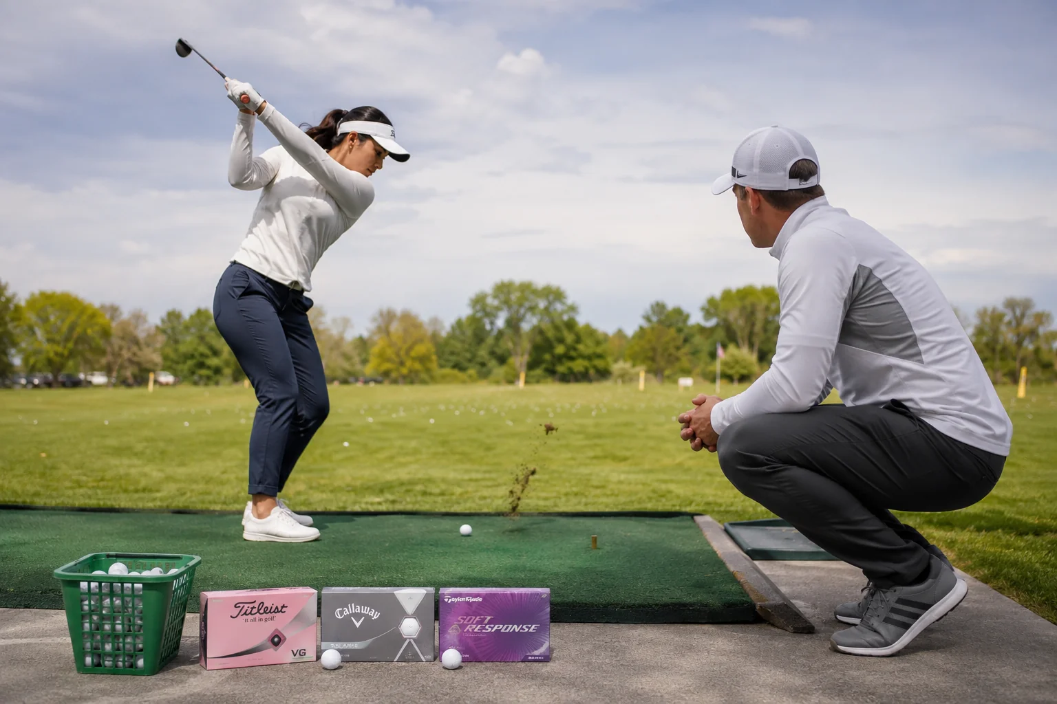 Practice Golf Balls Training practice golf balls in coaching range session for golf training B2B buyers