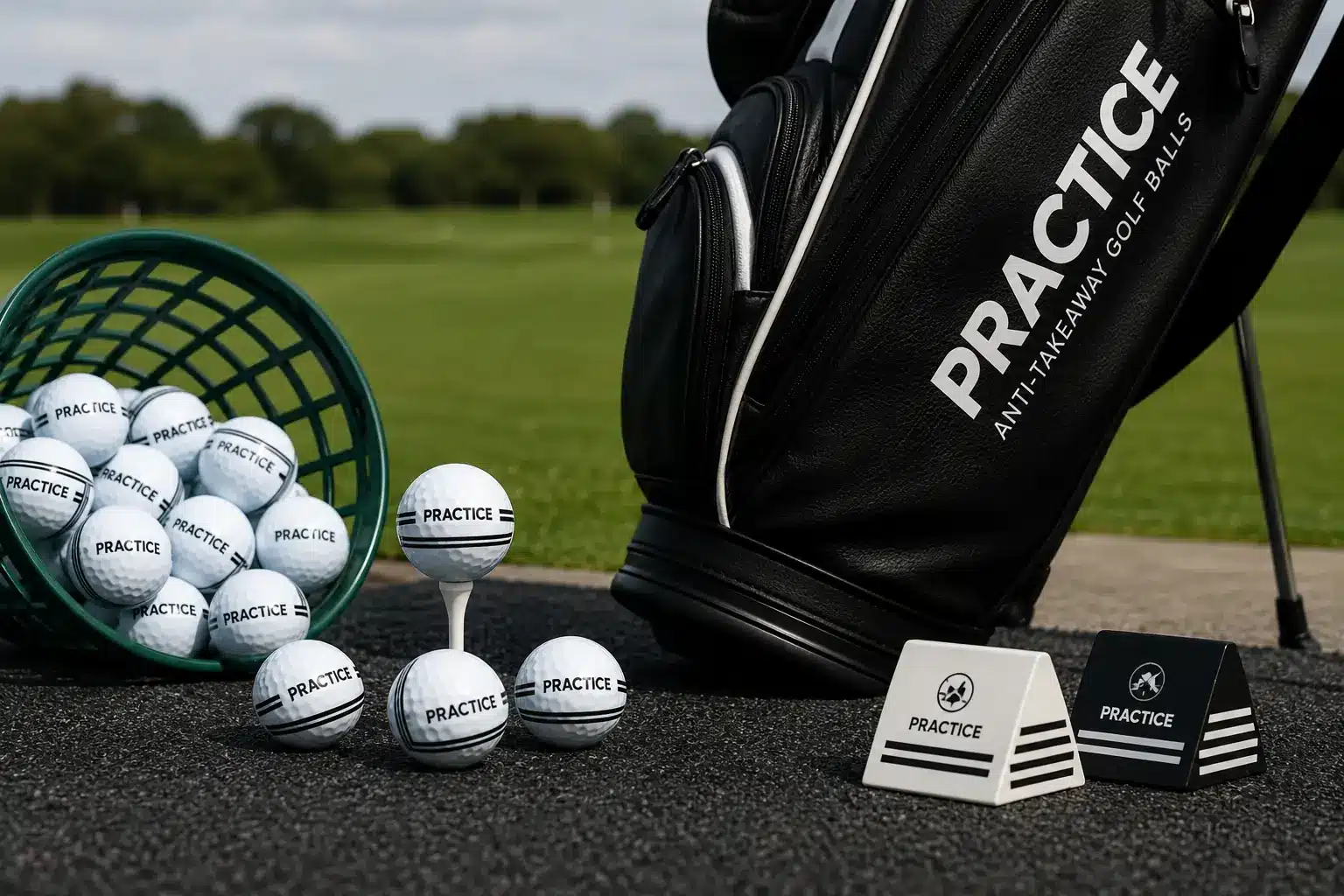 Bulk Practice Golf Balls bulk branded practice golf balls on driving range for golf training facilities