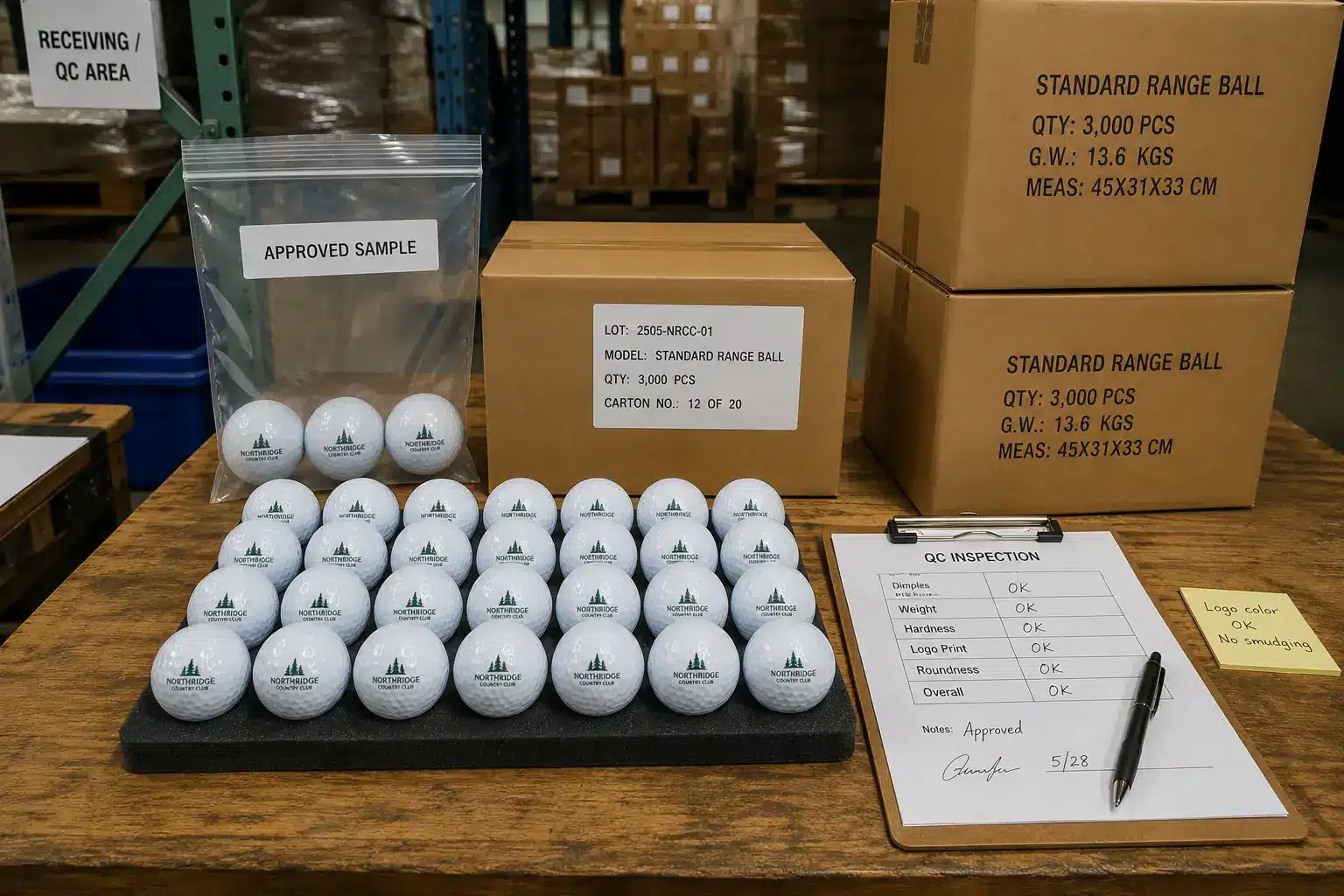 OEM Range Golf Balls branded range golf balls with approved sample for OEM quality control