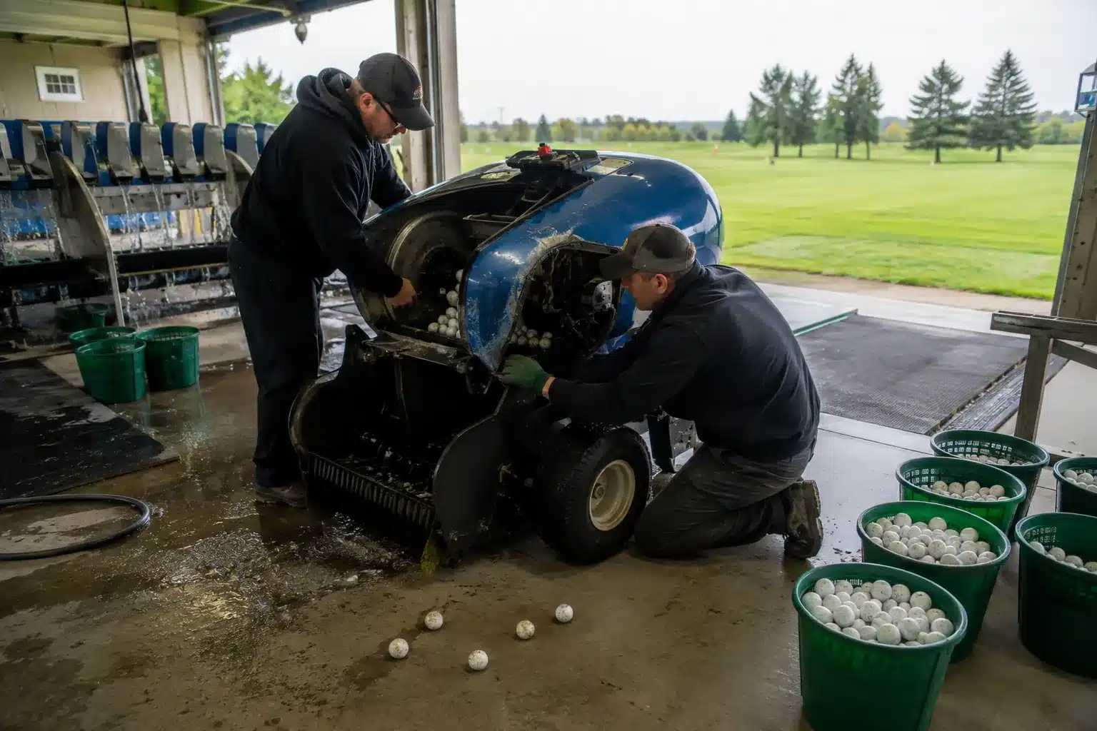 Bulk Range Golf Balls range golf balls during picker maintenance for bulk golf training facilities