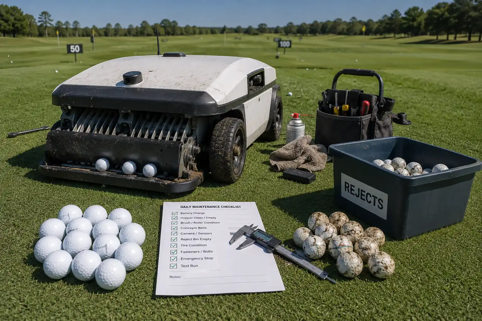 Bulk Range Golf Balls range golf balls with picker maintenance checklist for bulk quality control