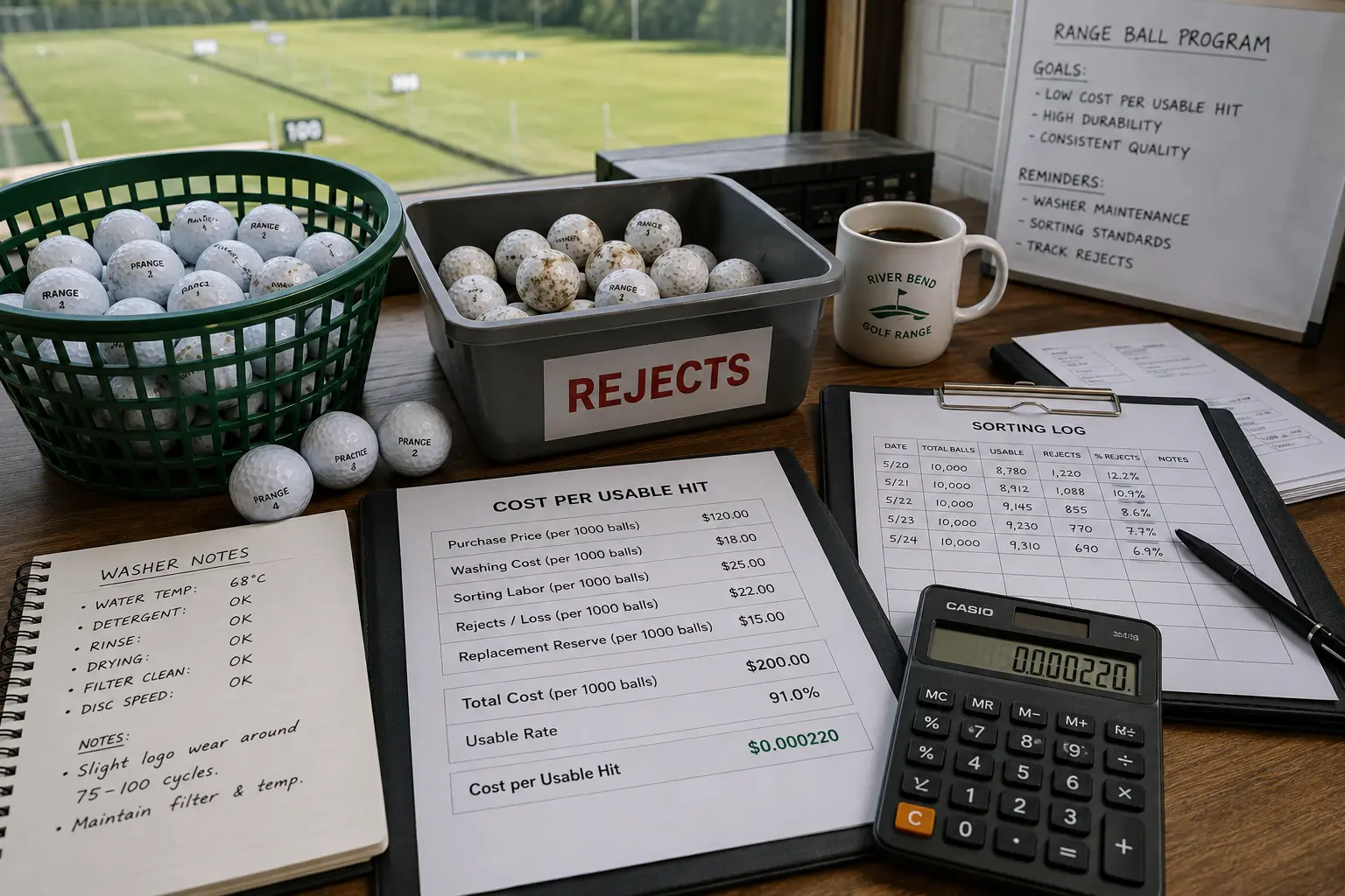 OEM Range Golf Balls range golf balls with sorting log for OEM quality control