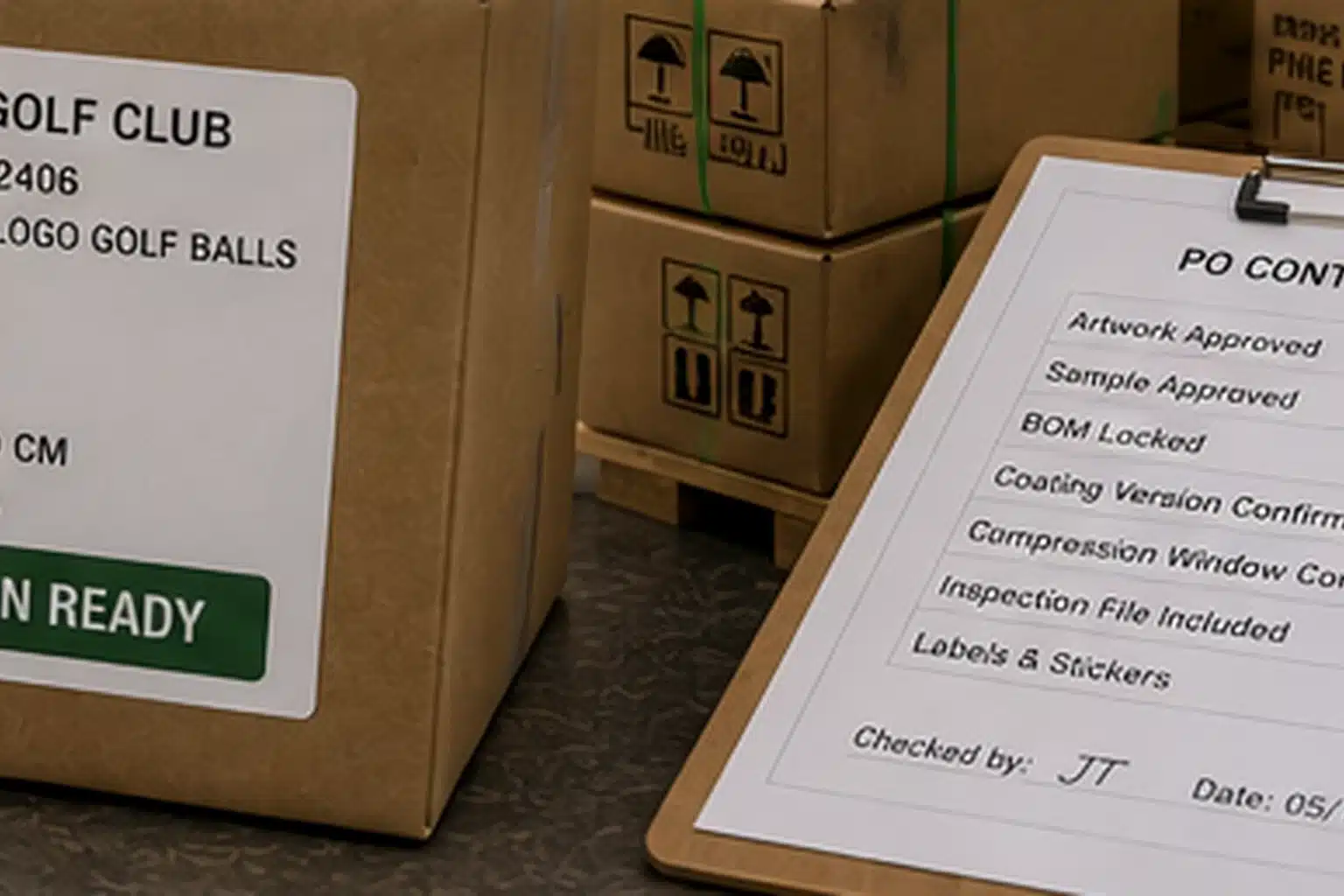 custom golf balls export custom golf balls in export cartons with PO quality control checklist