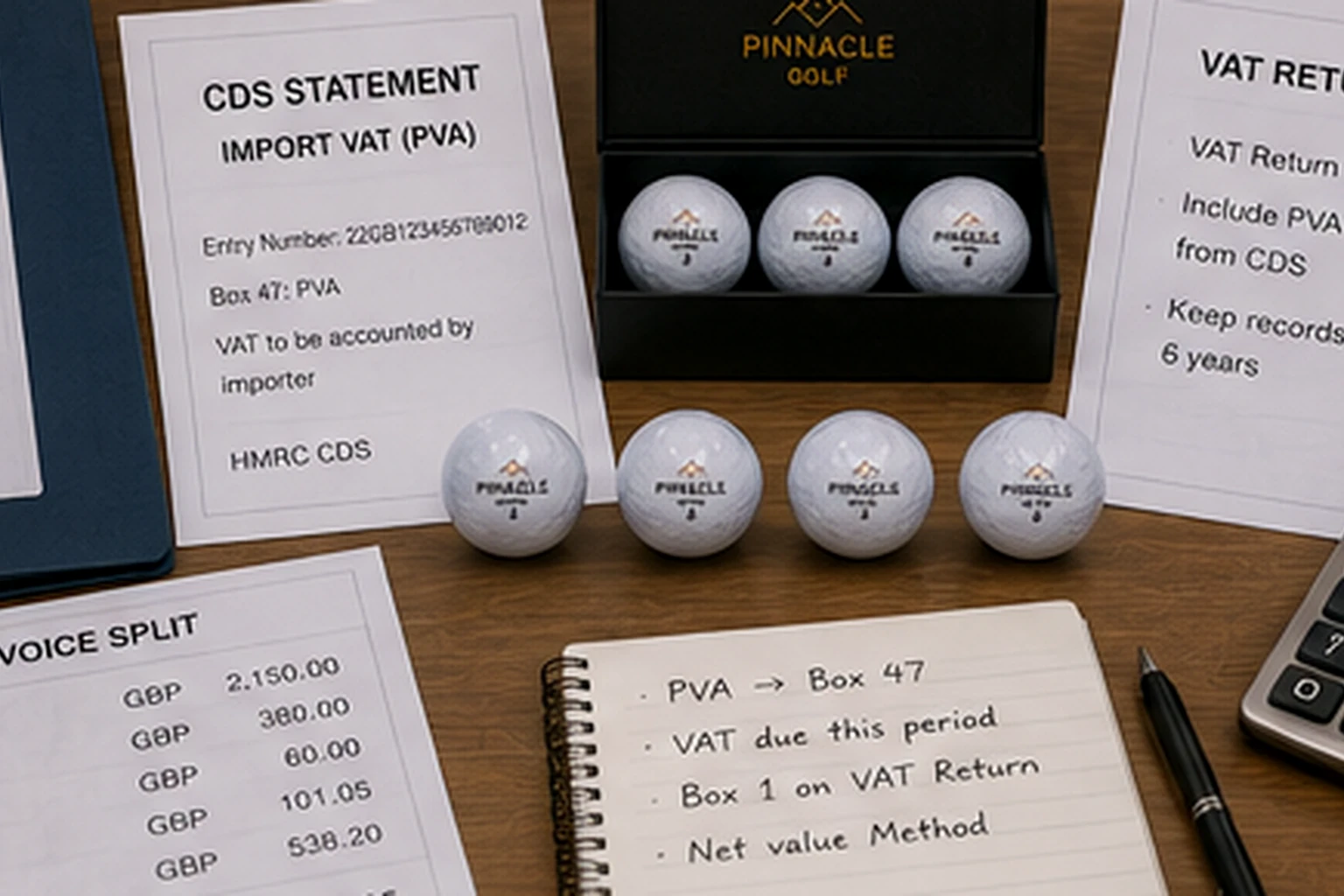 custom golf balls export custom golf balls with UK VAT documents for export compliance