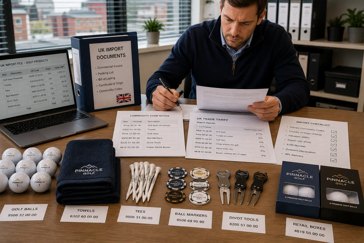 custom golf accessories export custom golf accessories with UK import documents for export buyers