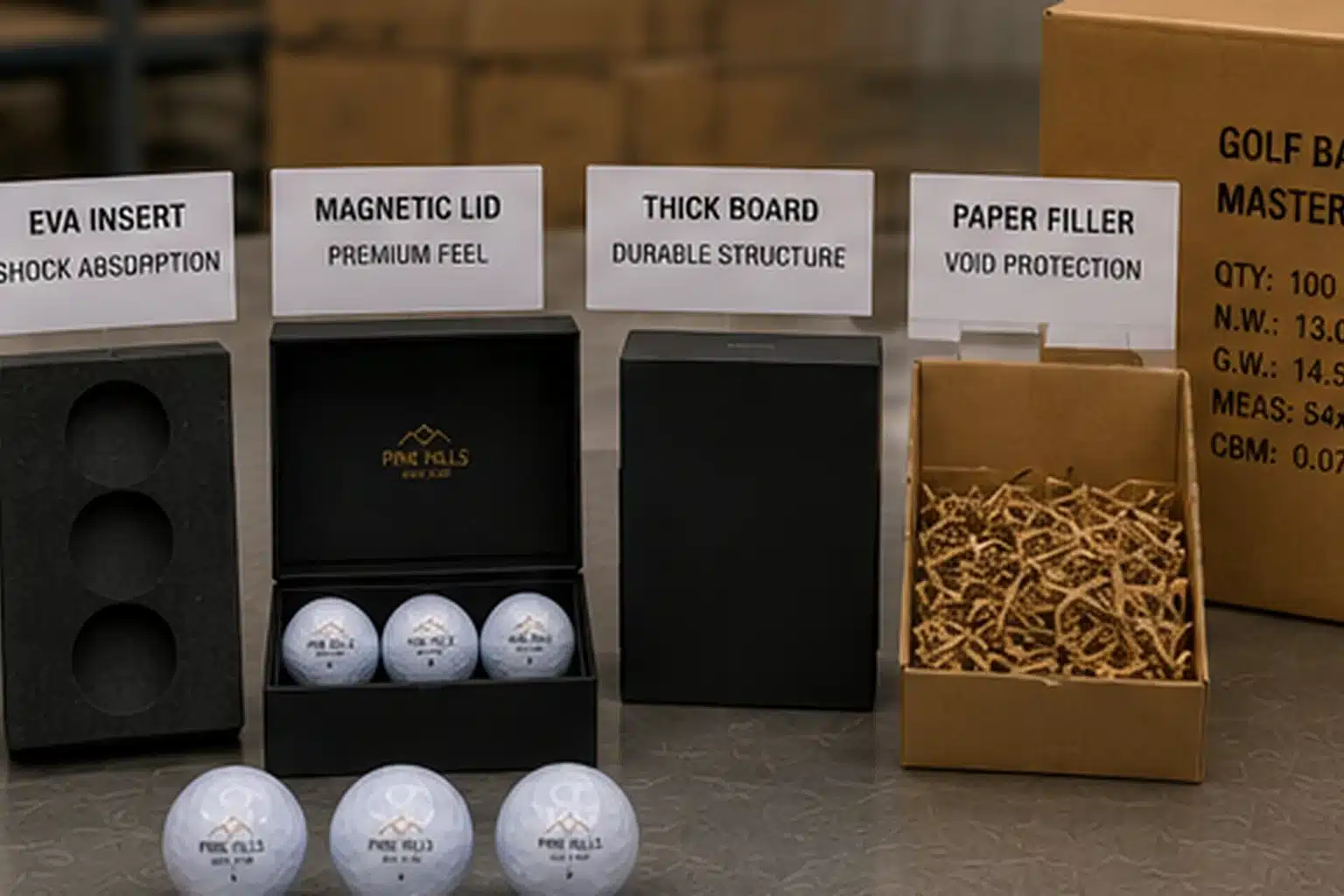 export golf ball gift sets golf ball gift sets with golf package components for export cartons