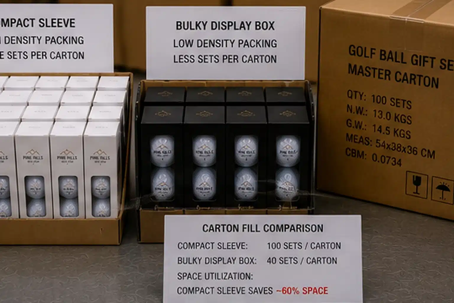 export golf ball gift sets golf ball gift sets in golf packaging comparison for export cartons