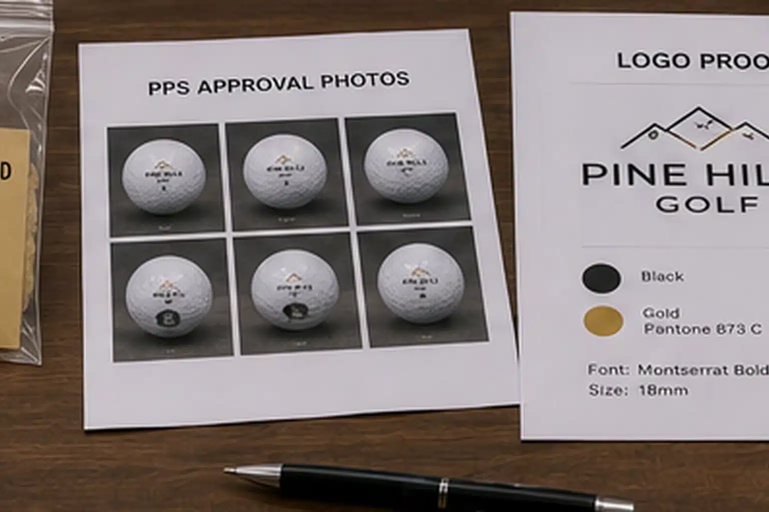 custom golf ball proof custom printed golf balls with PPS approval photos and OEM logo proof
