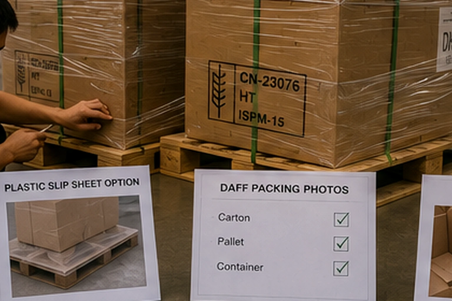 export golf balls packing export golf balls on pallet with DAFF packing photos and made in China cartons