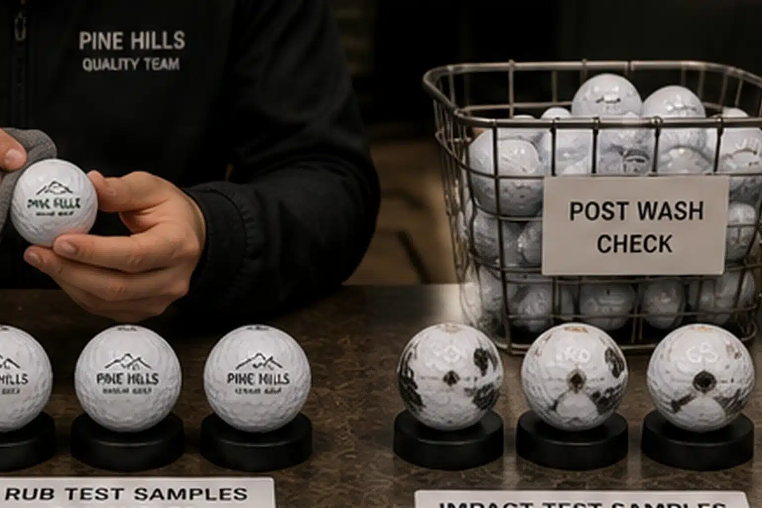 printed indoor golf balls printed indoor golf balls during post wash quality control check
