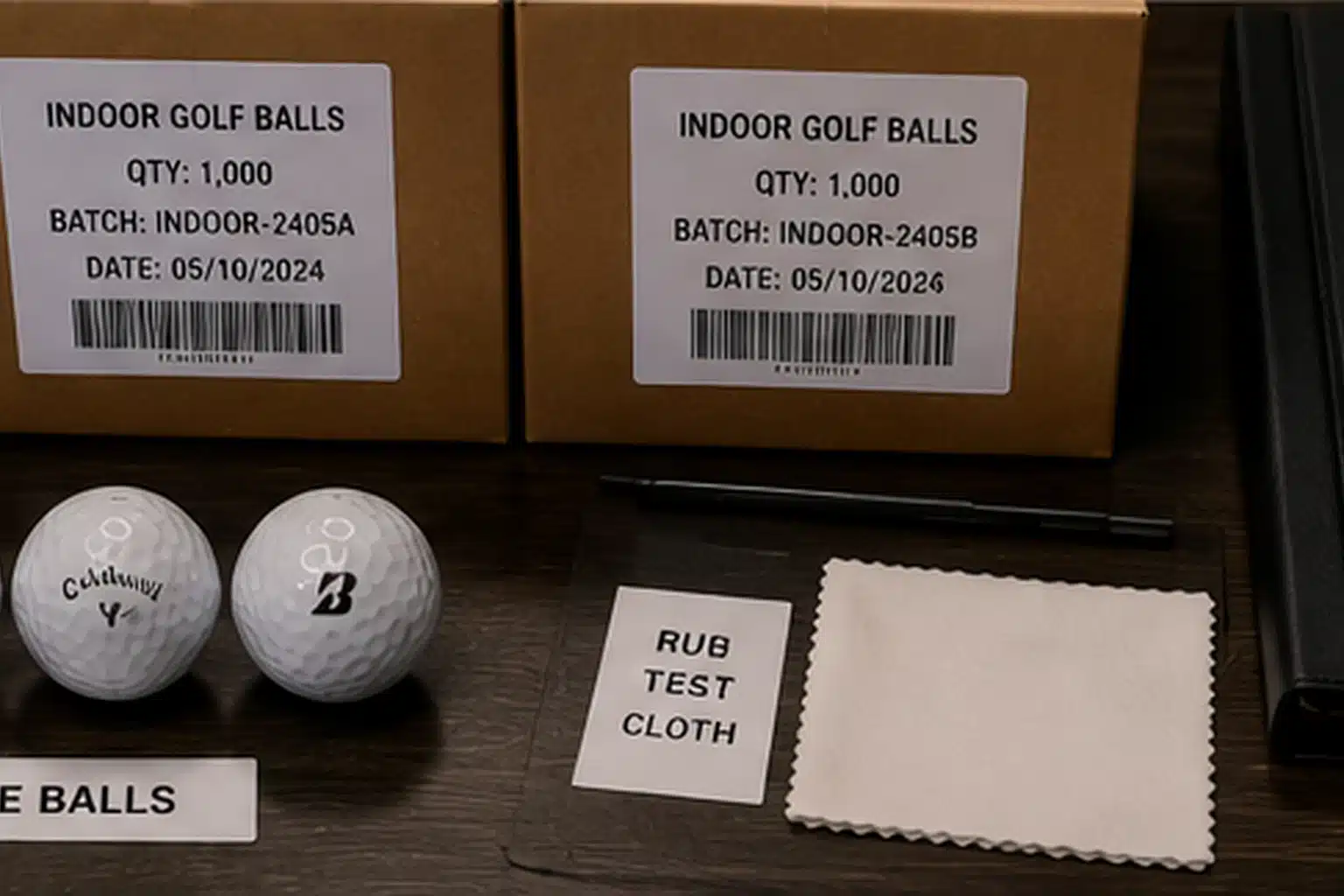quality control indoor golf balls bulk indoor golf balls with rub test cloth for quality control
