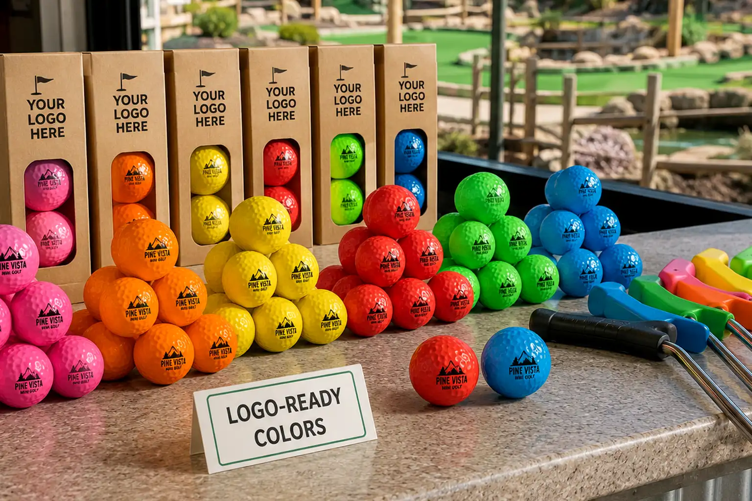 custom printed mini golf balls custom printed mini golf balls in bulk counter display
