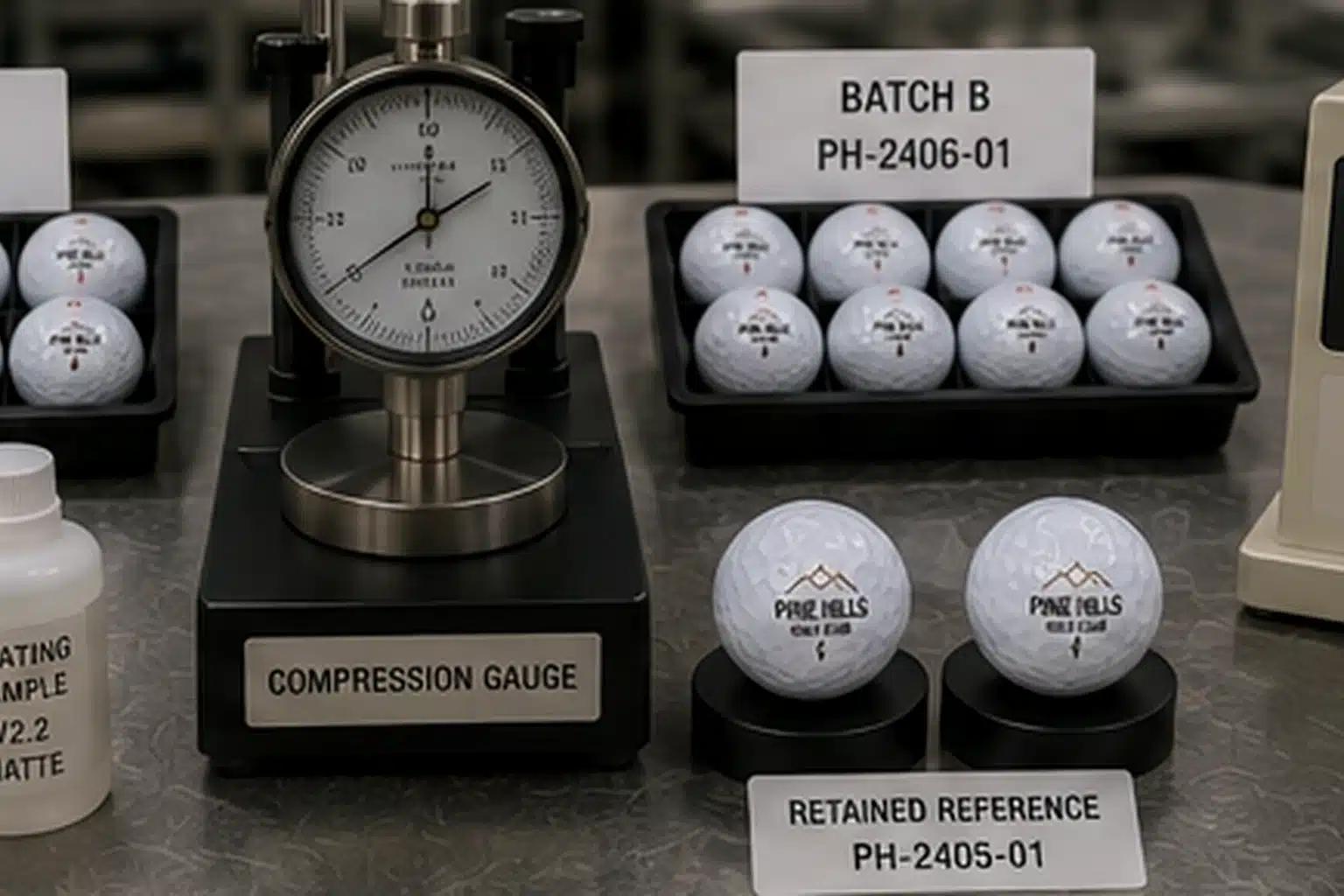 printed golf balls quality control printed golf balls with compression gauge for OEM quality control batch testing