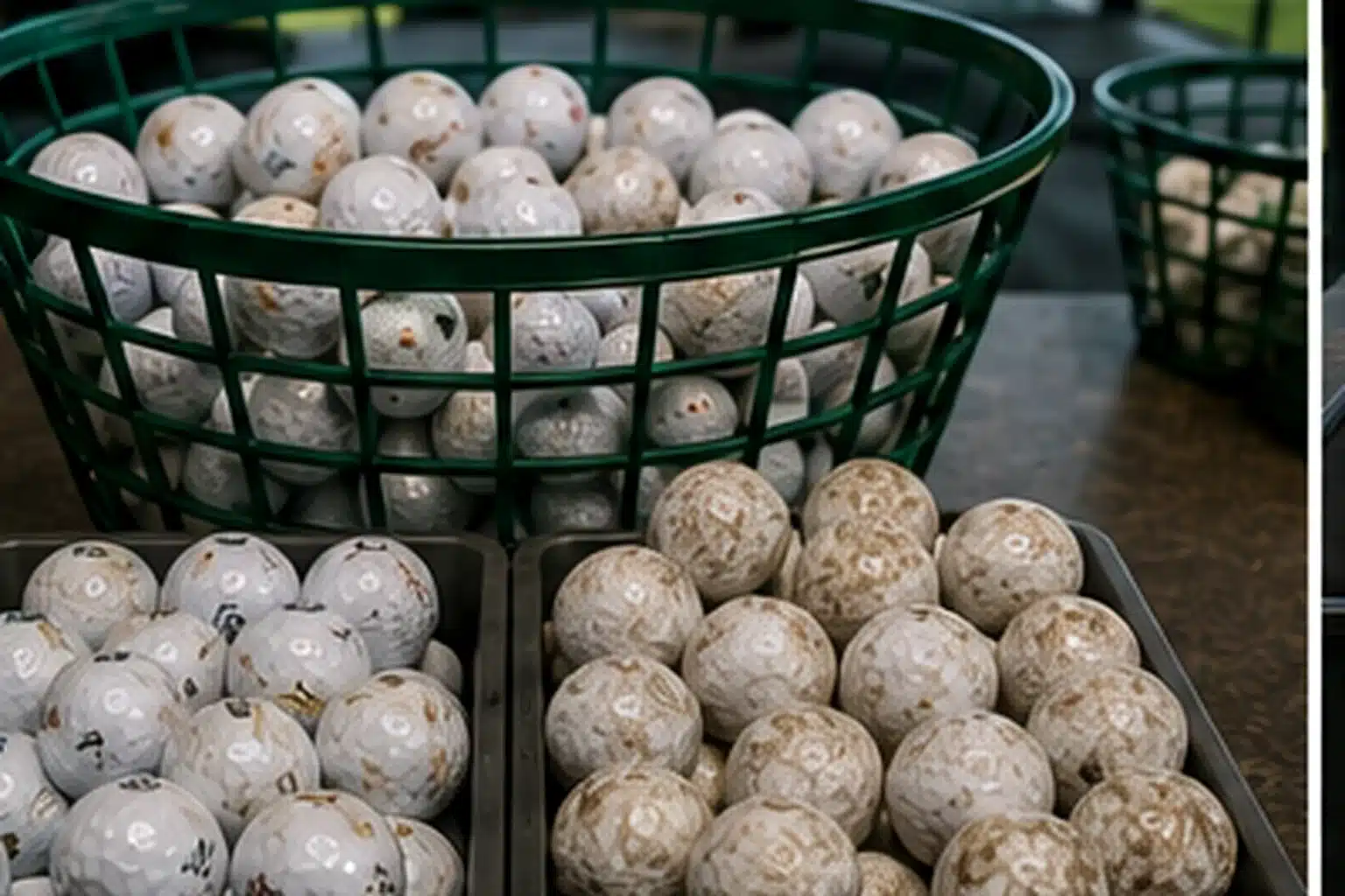 wholesale range golf balls bulk wholesale range golf balls in baskets for quality control sorting