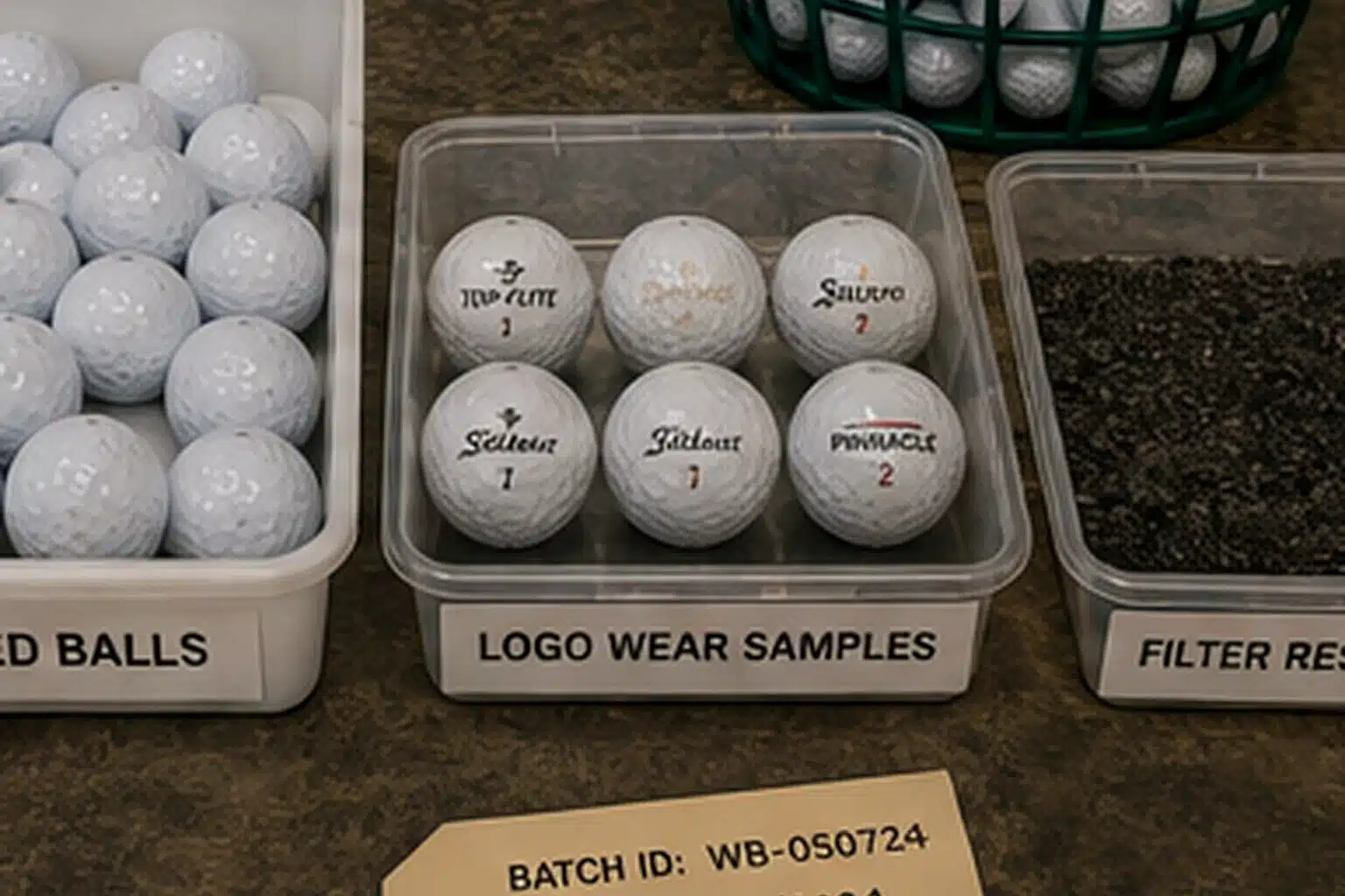 quality control range golf balls bulk range golf balls with logo wear samples for quality control