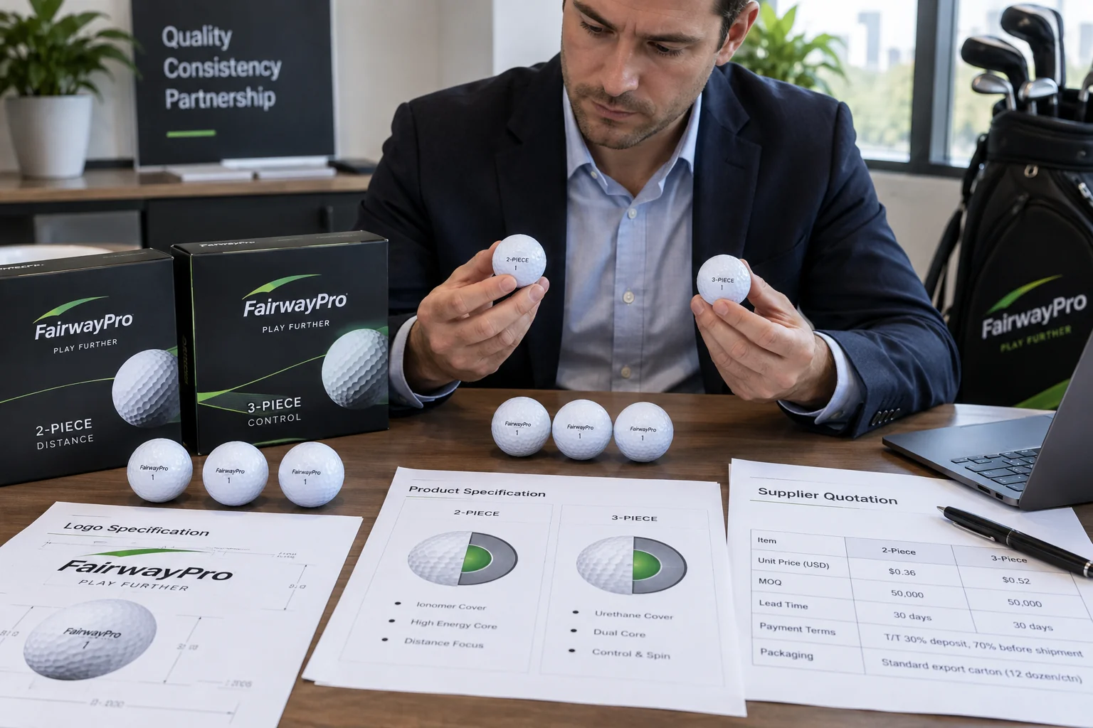 OEM Golf Balls Comparison OEM golf balls compared with supplier quotation for custom wholesale sourcing