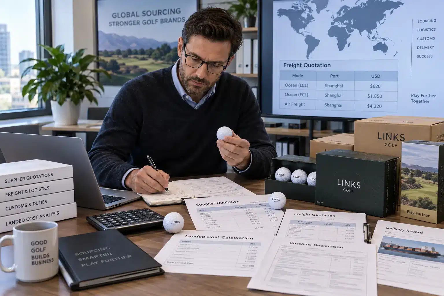OEM Golf Balls Export Review OEM golf balls reviewed with supplier quotation, freight logistics, and export cost analysis