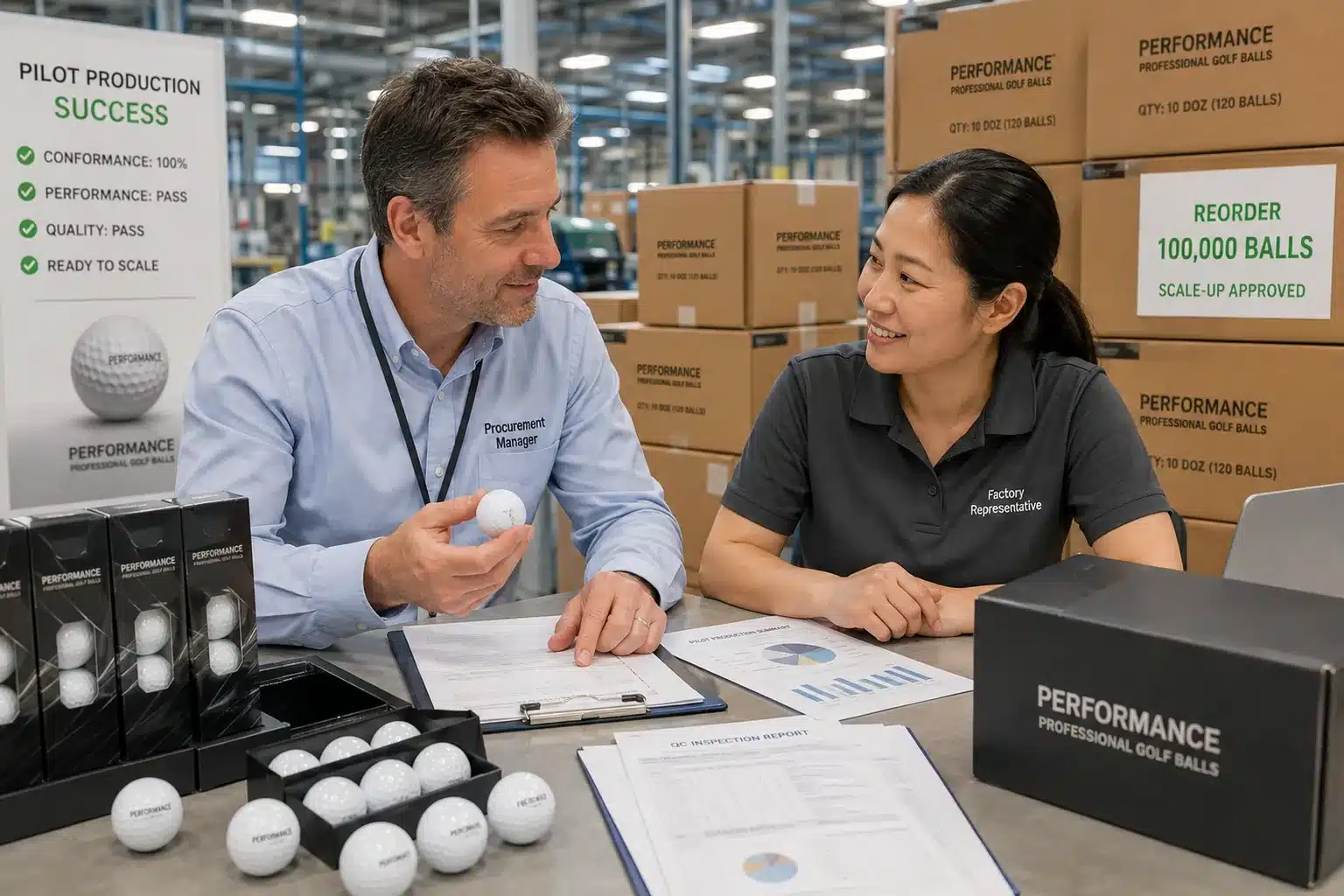 Branded Golf Balls Bulk Reorder branded golf balls reviewed after pilot production for bulk manufacturer reorder approval
