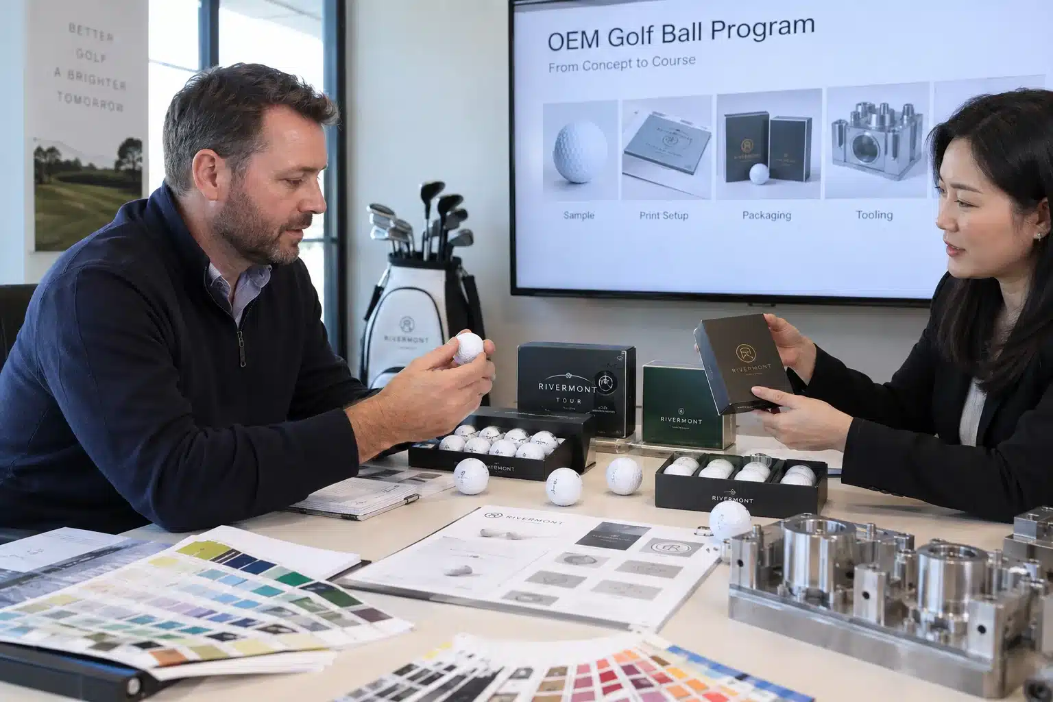 Custom Golf Balls OEM custom golf balls reviewed with OEM packaging and tooling samples for branded programs