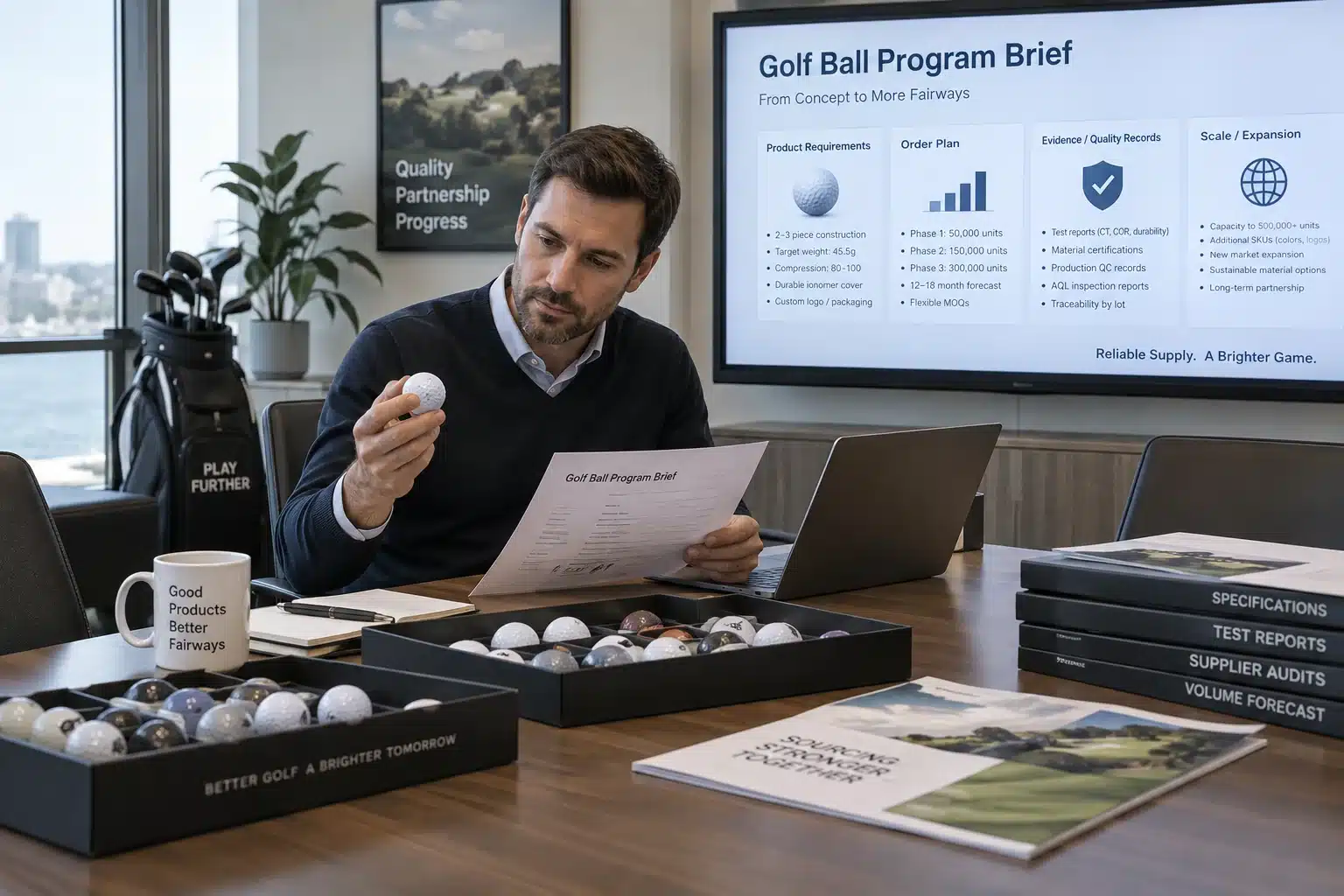 OEM Golf Balls Sourcing OEM golf balls reviewed with sourcing brief, supplier audits, and bulk order forecast