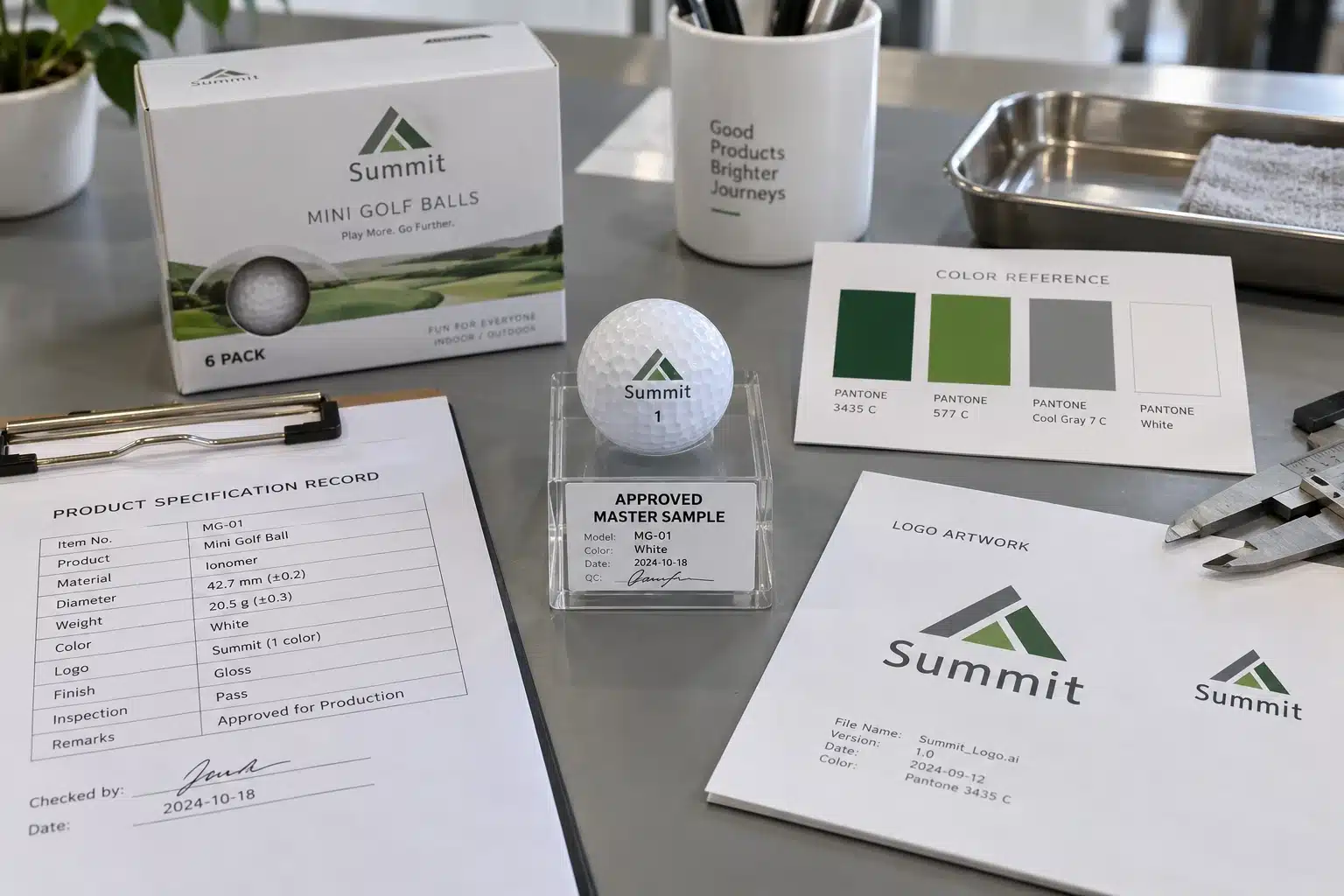 Custom Mini Golf Ball OEM custom mini golf ball master sample with logo artwork and OEM packaging approval